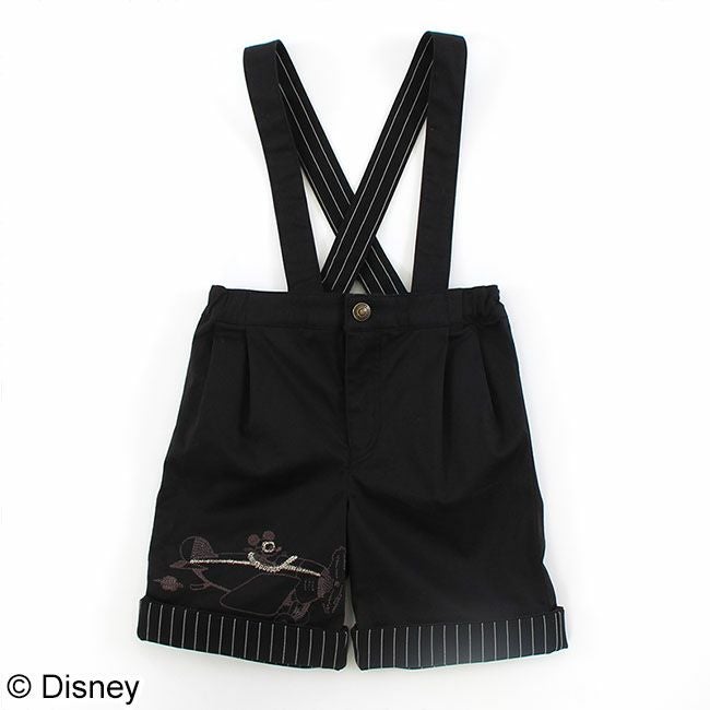 Disney】ミッキーマウス/サスペンダー付きハーフパンツ(petit copain