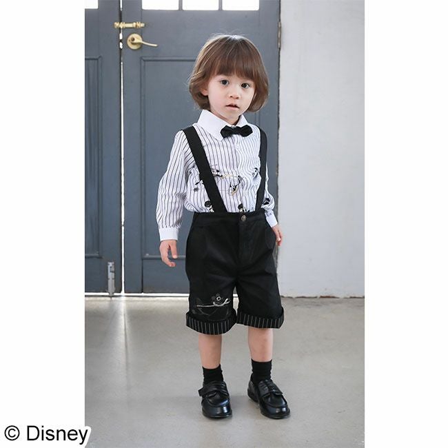 Disney】ミッキーマウス/サスペンダー付きハーフパンツ(petit copain