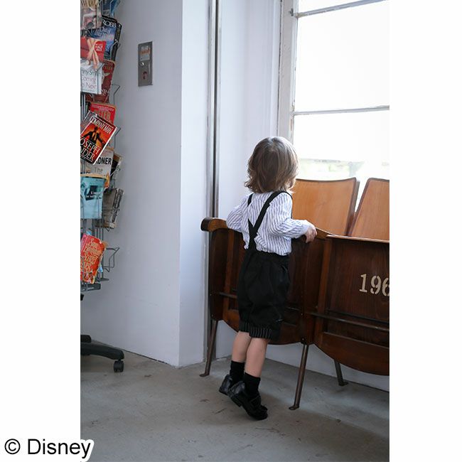 Disney】ミッキーマウス/サスペンダー付きハーフパンツ(petit copain