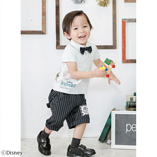 Disney】ダンボ/サスペンダー付きハーフパンツ(petit copain BY