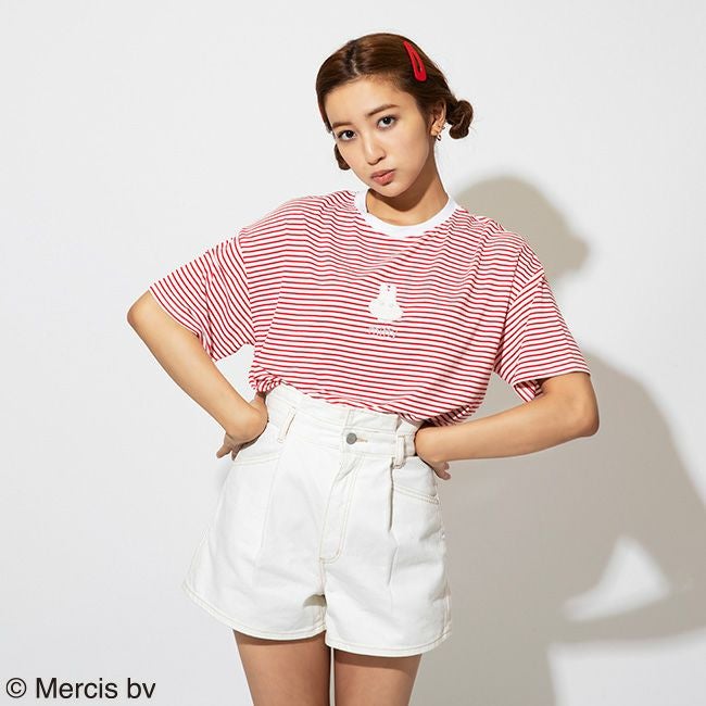 Miffy】おばけミッフィー/ボーダーゆるシルエットTシャツ(PONEYCOMB