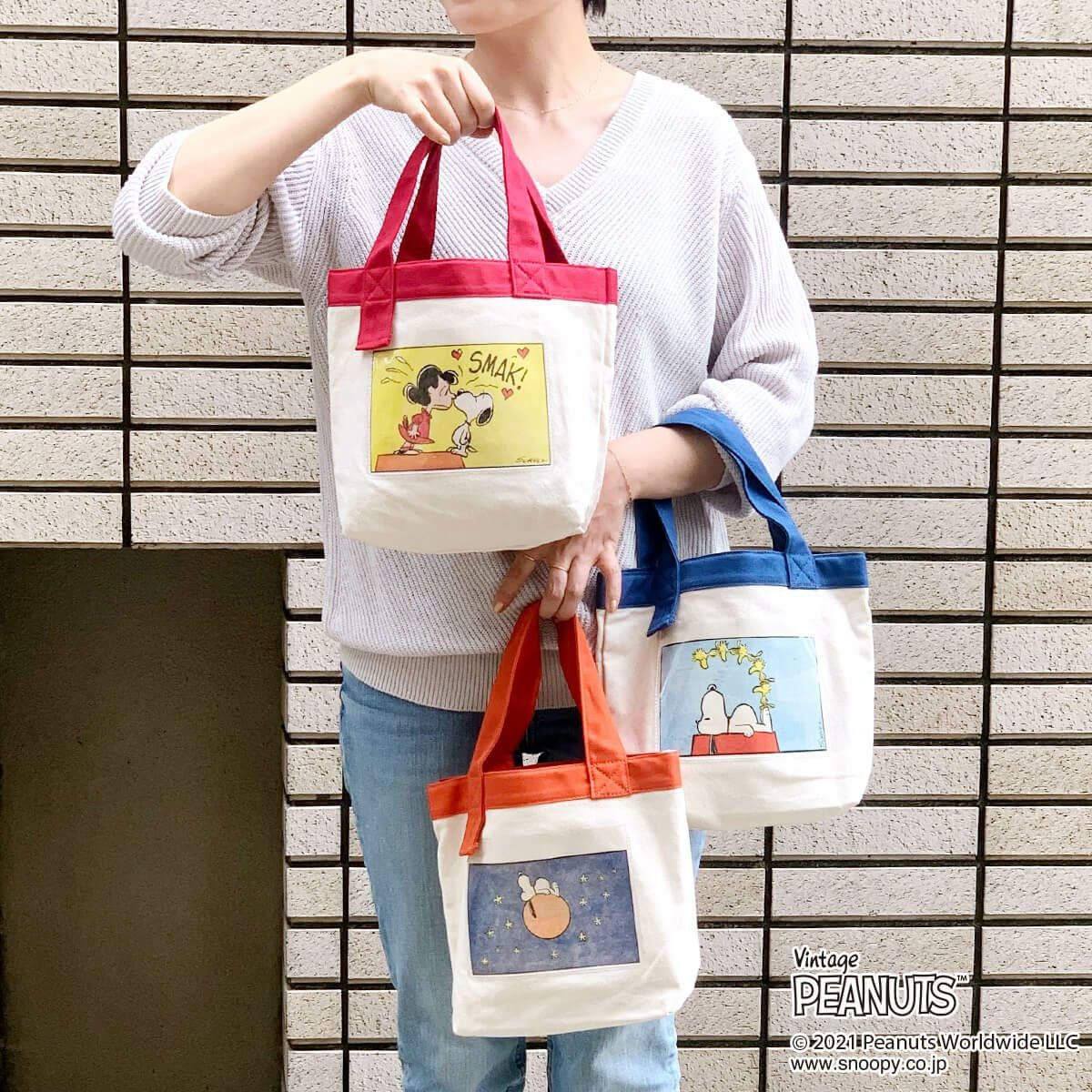 PEANUTS】スヌーピー/キャンバスミニトートバッグ C(POPPINS
