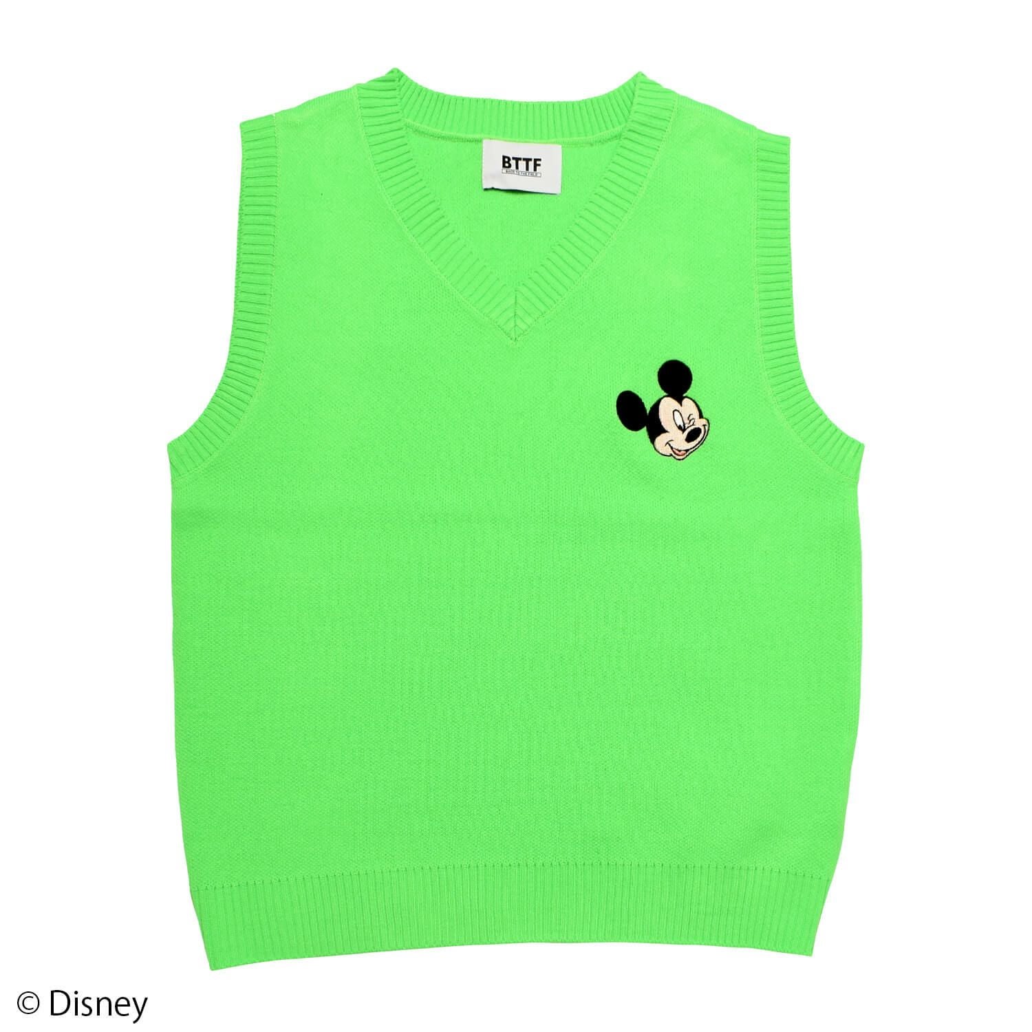 Disney(ディズニー)】ミッキーマウス/刺繍ニットベスト(BACK TO THE