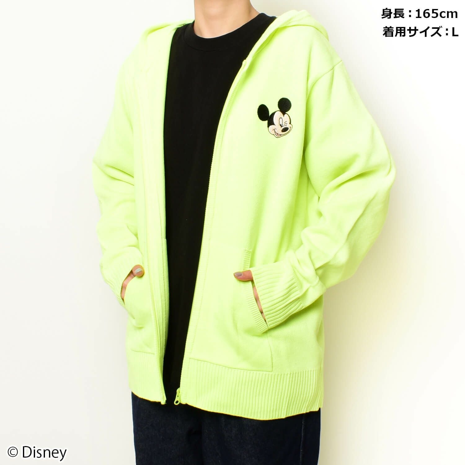 Disney】ミッキーマウス/刺繍ニットパーカー(BACK TO THE FIELD