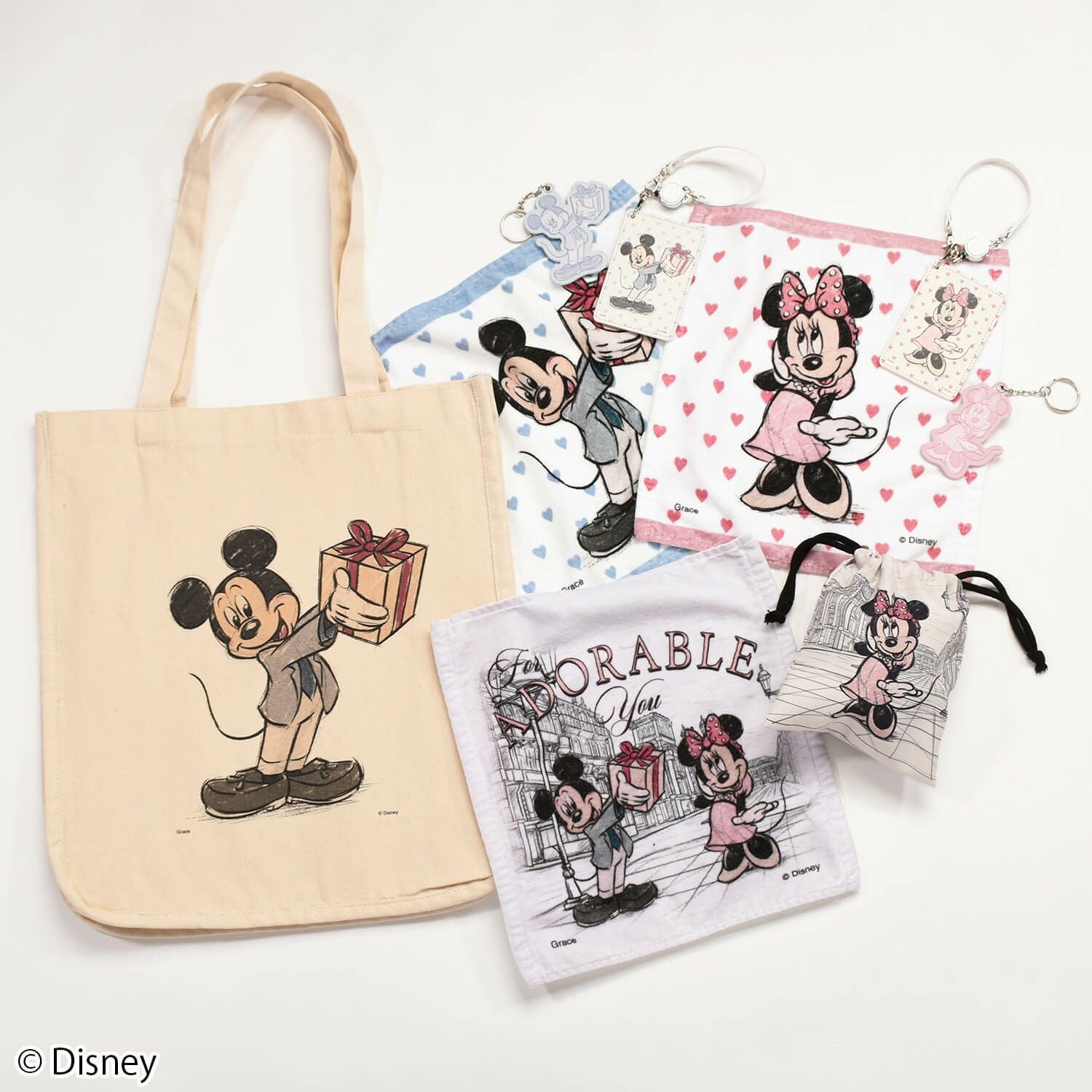 Disney】ミニー/フェイクレザーキーホルダー(PONEYCOMB TOKYO