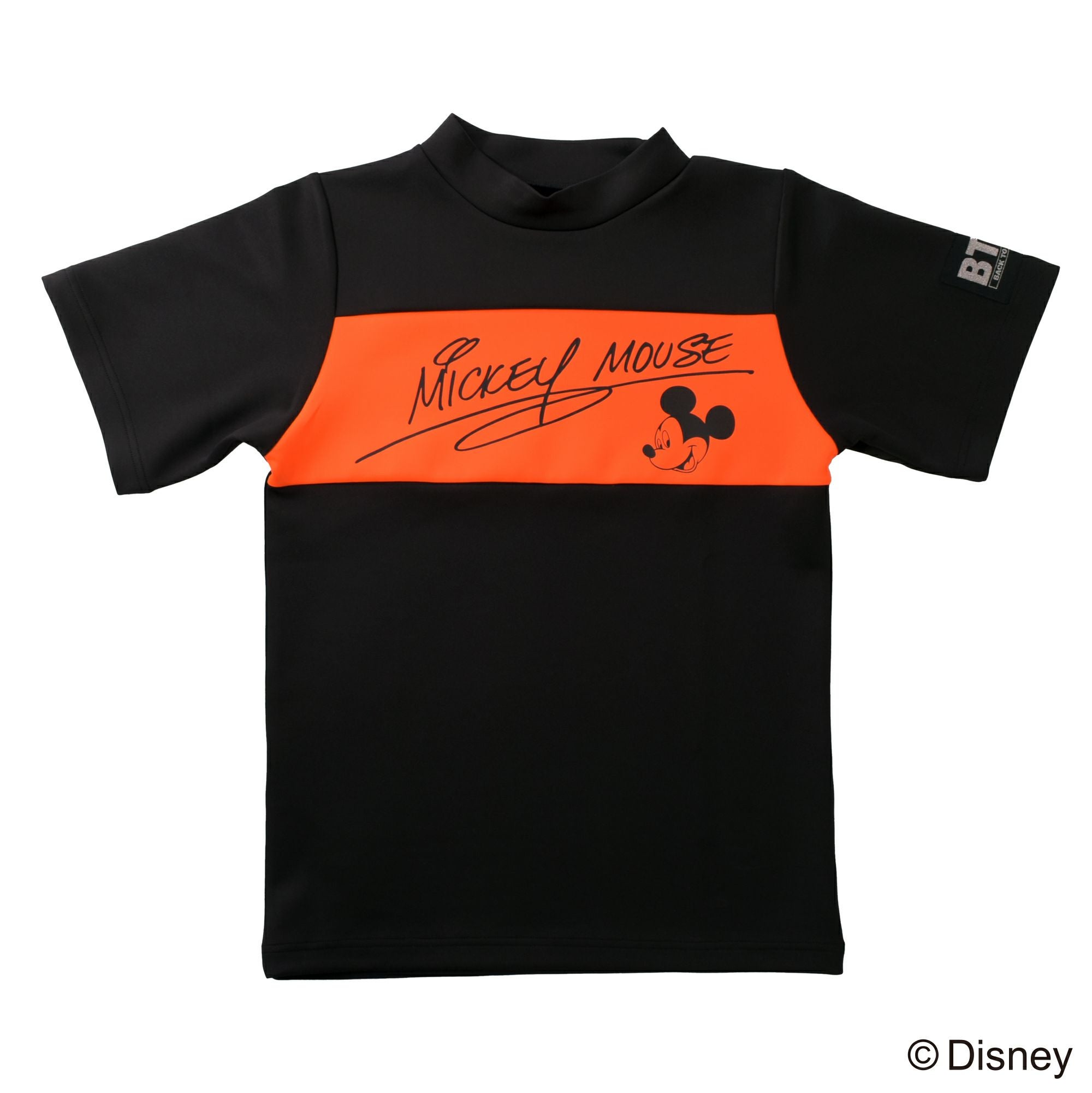 Disney】ミッキーマウス/モックネックTシャツ(BACK TO THE FIELD