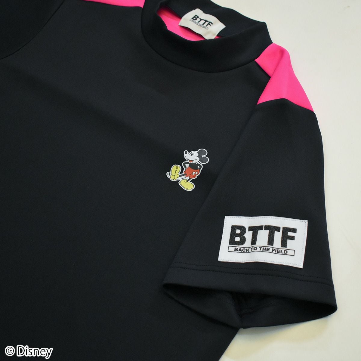 Disney】ミッキーマウス/モックネックTシャツ(BACK TO THE FIELD