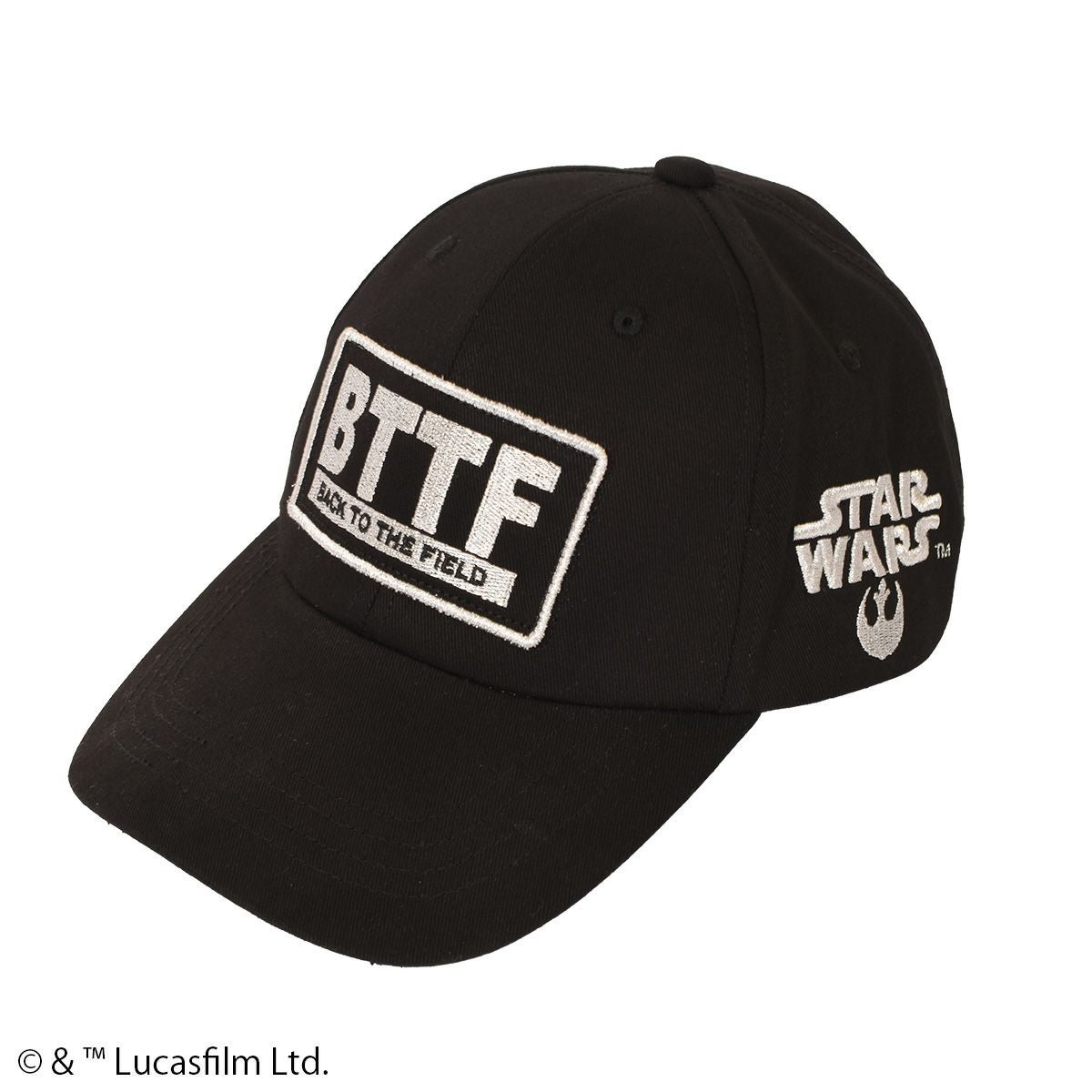に*ん様 STAR TEAM スターチーム キャップ ホワイト×ブラック STAR WARS/スター・ウォーズ】刺繍ツイルキャップ(BACK TO THE FIELD