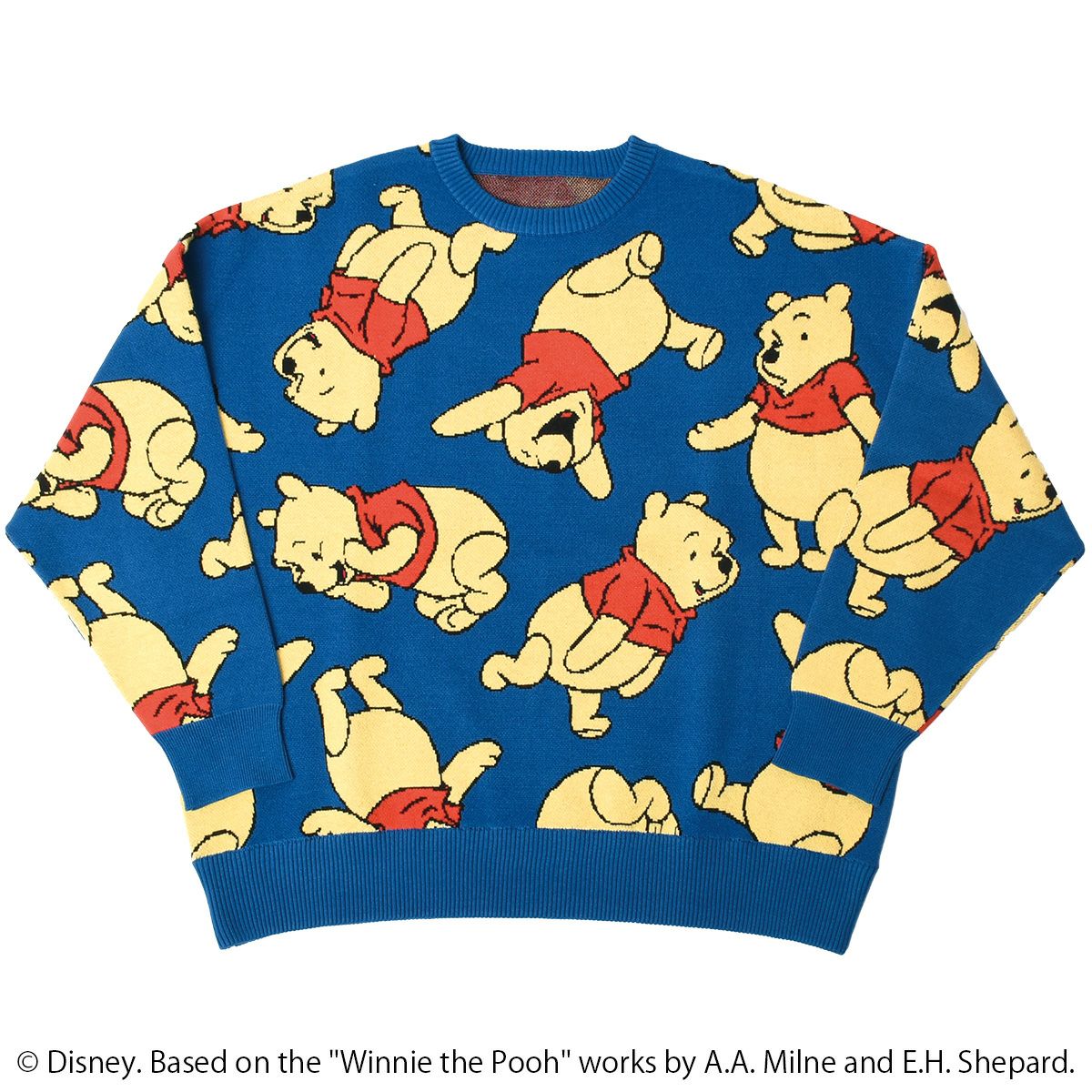 Disney(ディズニー)/くまのプーさん】総柄ジャガードニット(PONEYCOMB