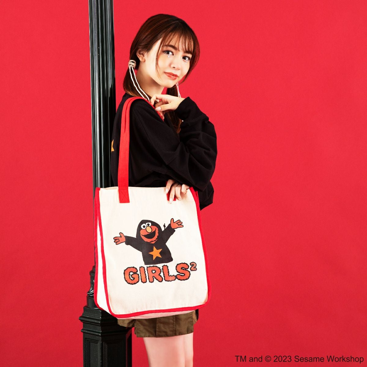 SESAME STREET】Girls2コラボ/エルモ/トートバッグ(PONEYCOMB TOKYO