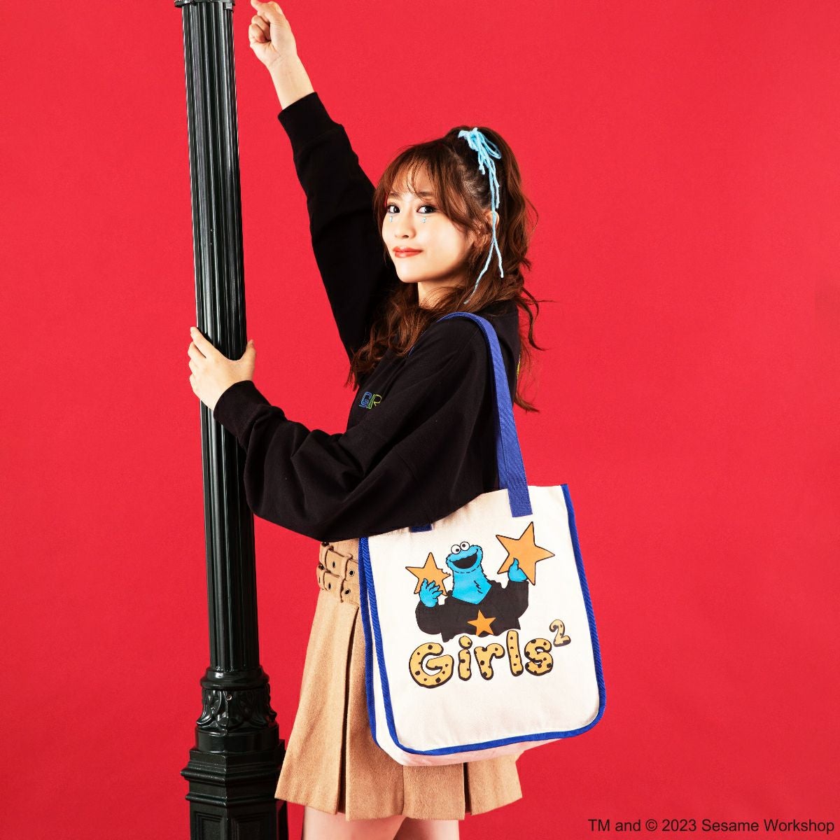 SESAME STREET】Girls2コラボ/クッキーモンスター/トートバッグ