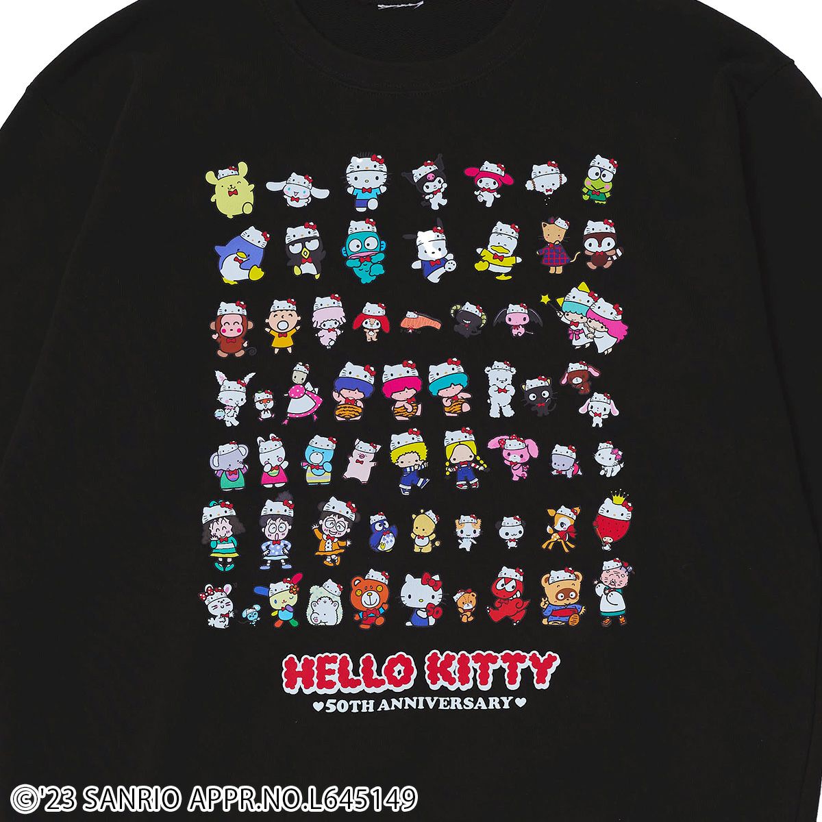 Sanrio characters】ハローキティ50th/キャラクター集合/スウェット