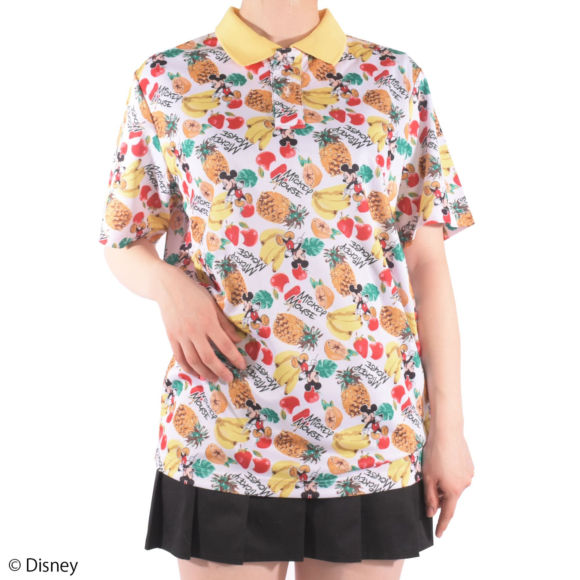 Disney】ミッキーマウス/フルーツ柄/ポロシャツ(BACK TO THE FIELD