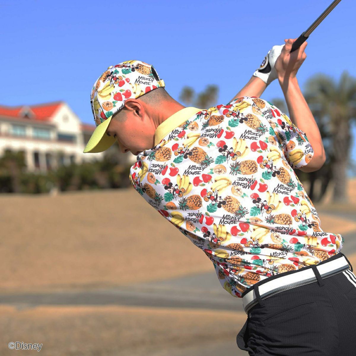 Disney】ミッキーマウス/フルーツ柄/ポロシャツ(BACK TO THE FIELD