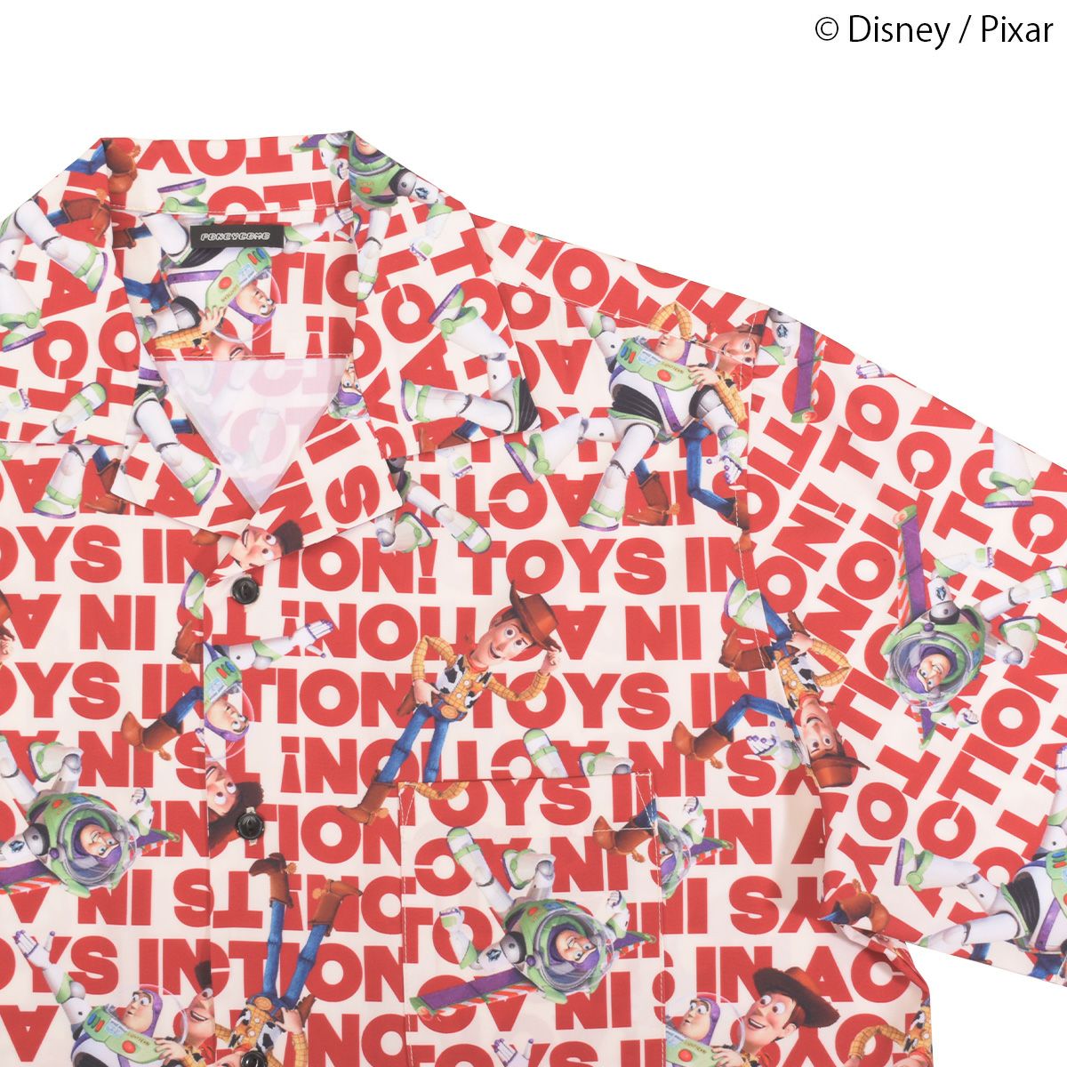 Disney＆Pixar】トイ・ストーリー/TOYS IN ACTION！/総柄シャツ