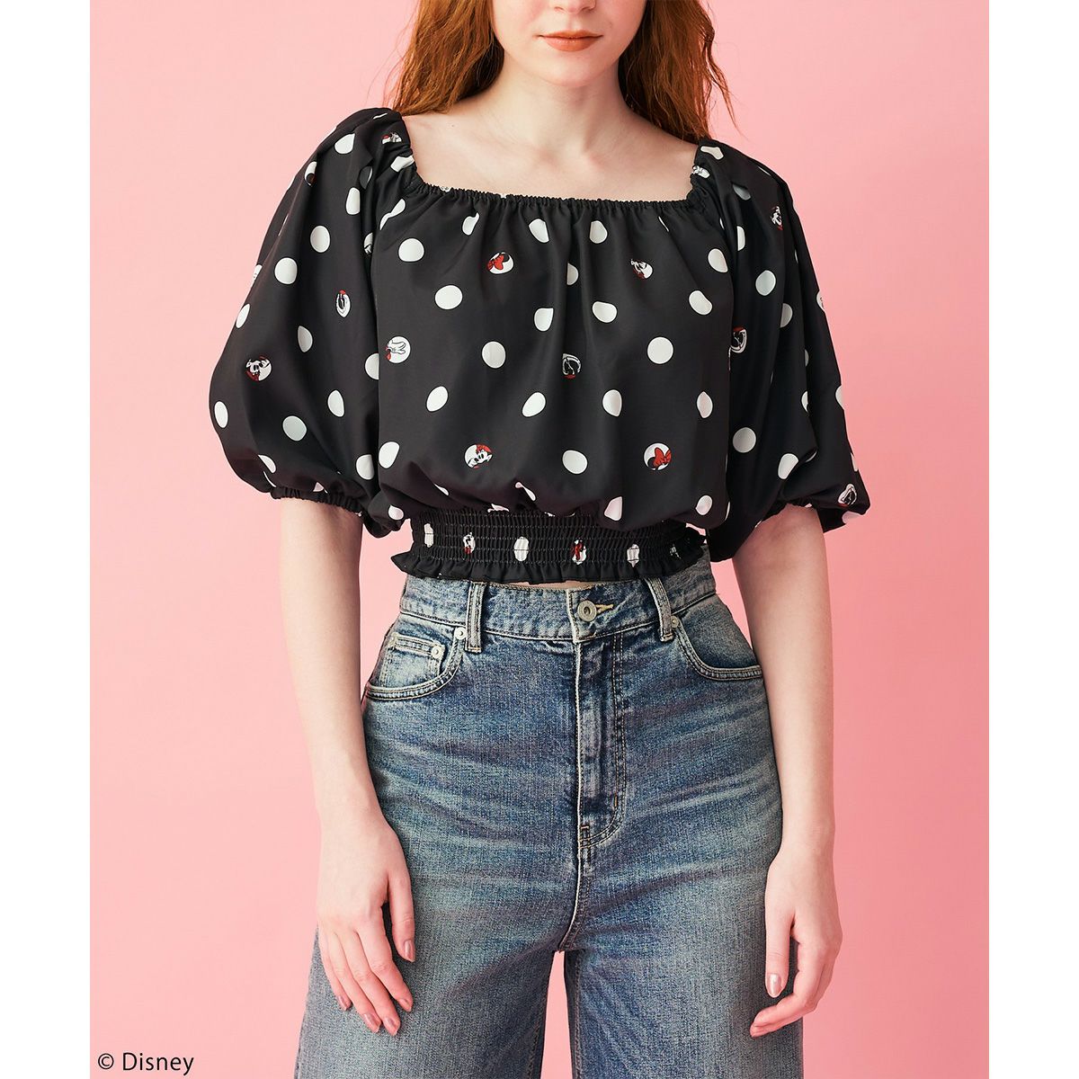 Disney】ミニーマウス/ドット柄ブラウス(4GEEKs by SPIRALGIRL
