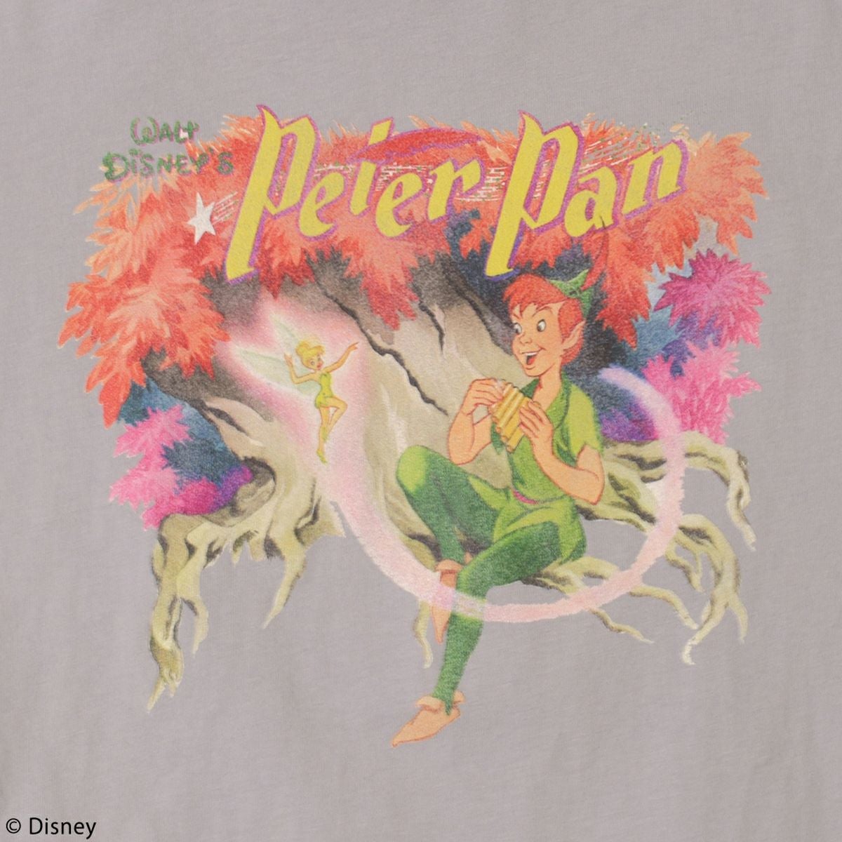 Disney】ピーター・パン/ヴィンテージ風アートリンガーTシャツ(4GEEKs