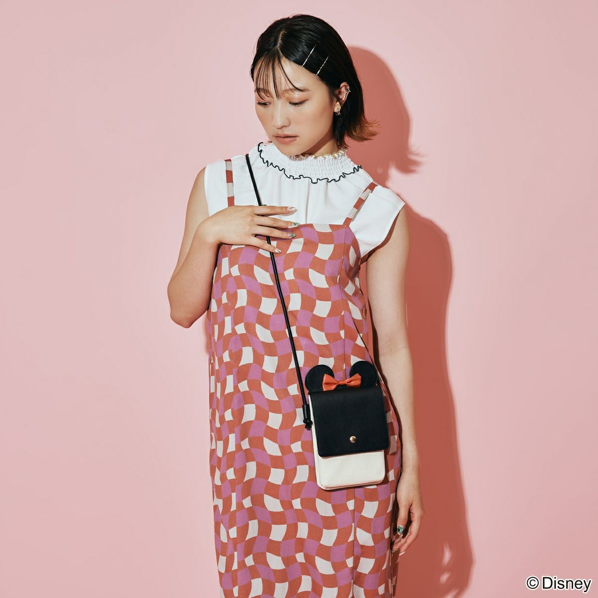 Disney】ミニーマウス/フォトケース付きショルダーバッグ(PONEYCOMB