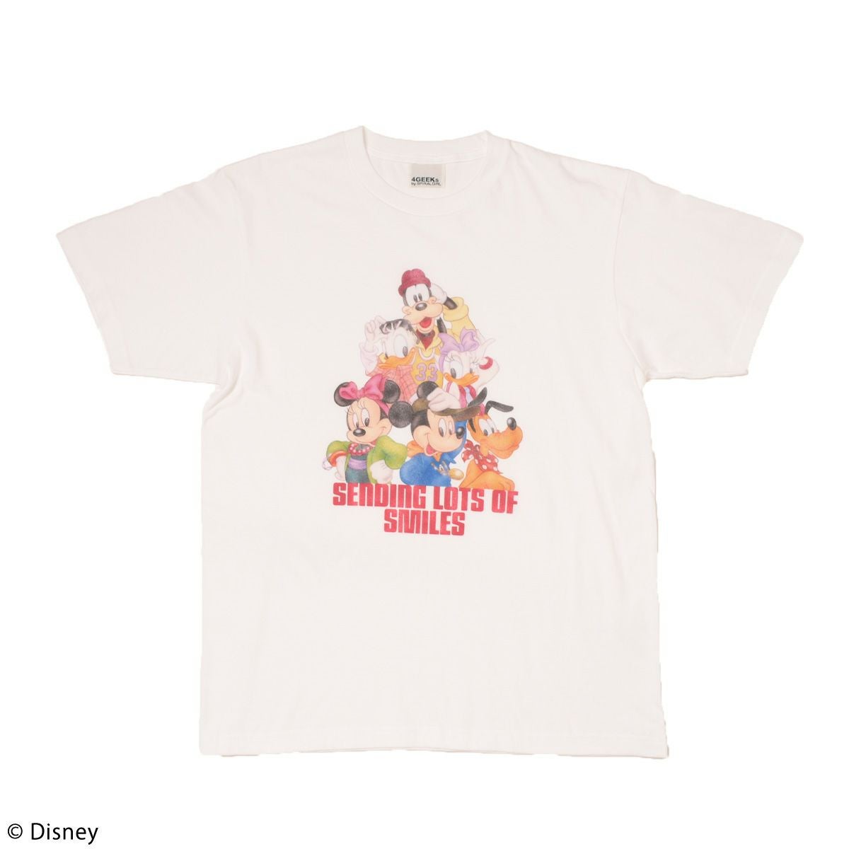 Disney】ミッキー&フレンズ/ヴィンテージ風ピグメントTシャツ(4GEEKs