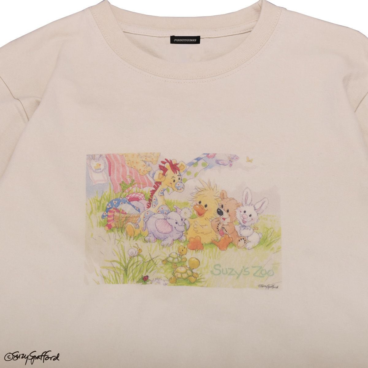 【売切最終】Suzie kondi スージーコンディ カルピクルーネックTシャツ カルピ クルーネック ティー（ピンク/ブラウン/ターコイズ）｜Suzie