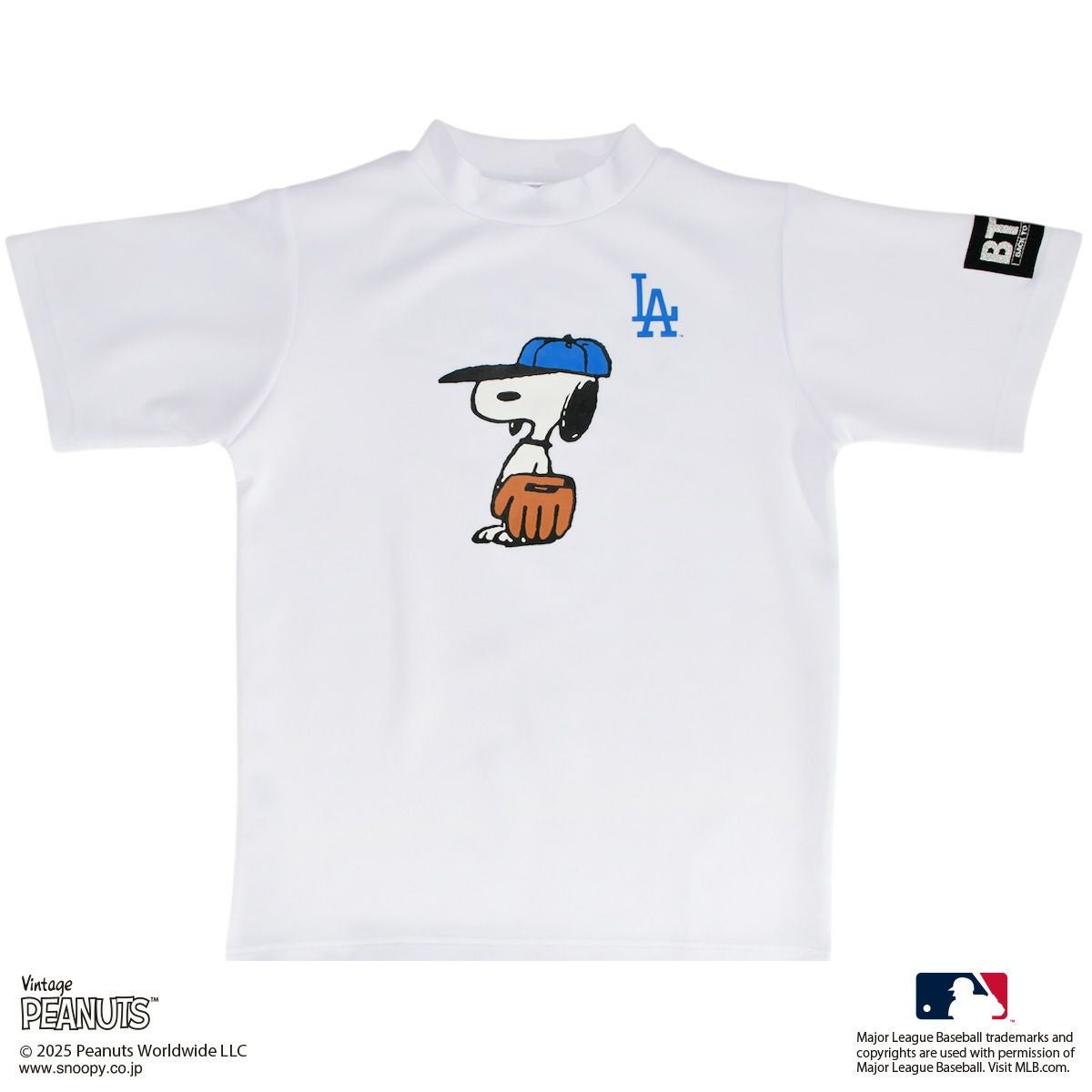 MLB×PEANUTS】スヌーピー/Los Angeles Dodgers/モックネックTシャツ