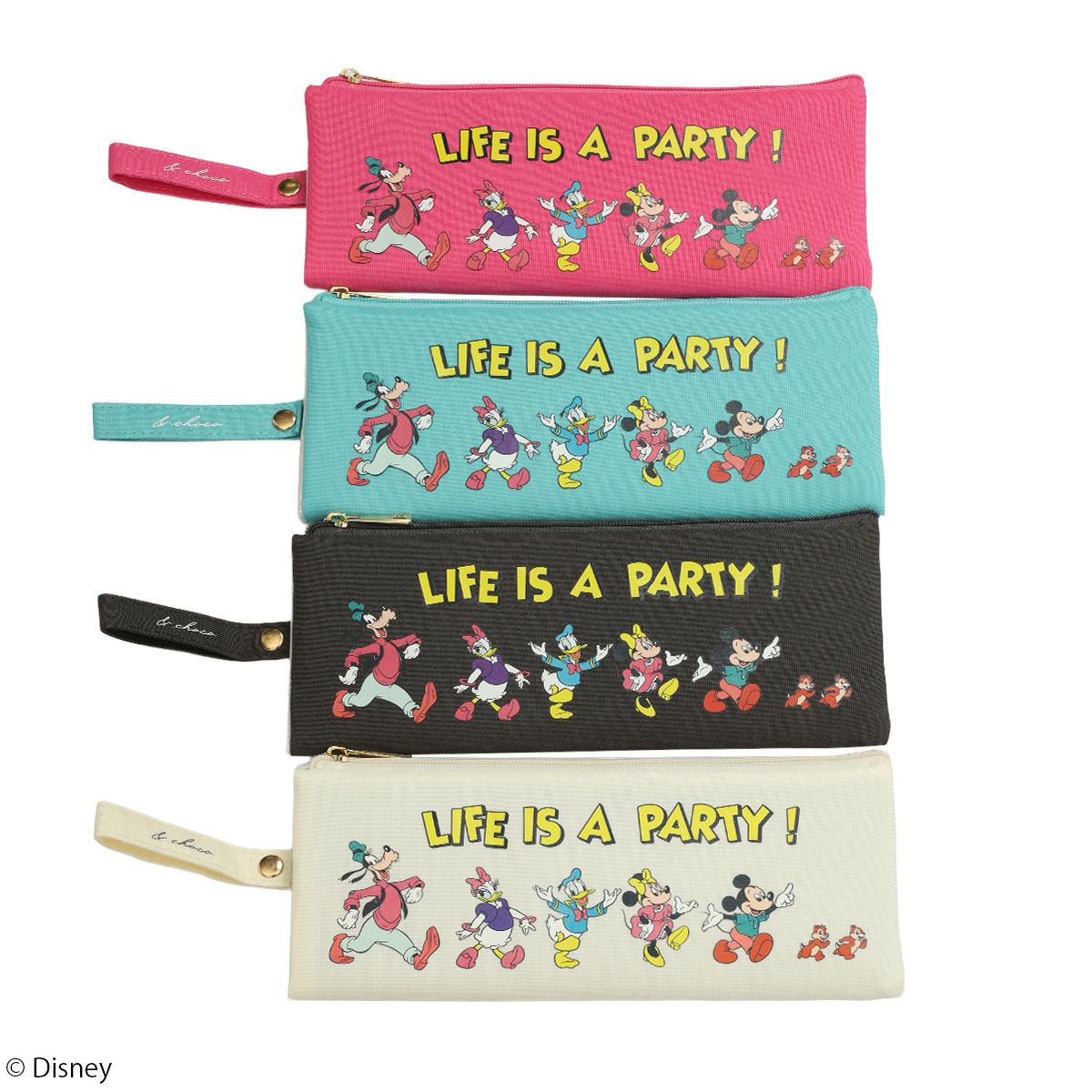 Disney】ミッキー＆フレンズ/ファスナー付きトートバッグ(PONEYCOMB