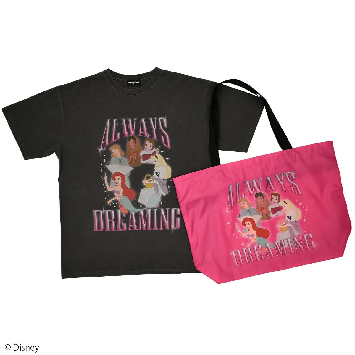 Disney】ディズニープリンセス/ファスナー付きトートバッグ(PONEYCOMB