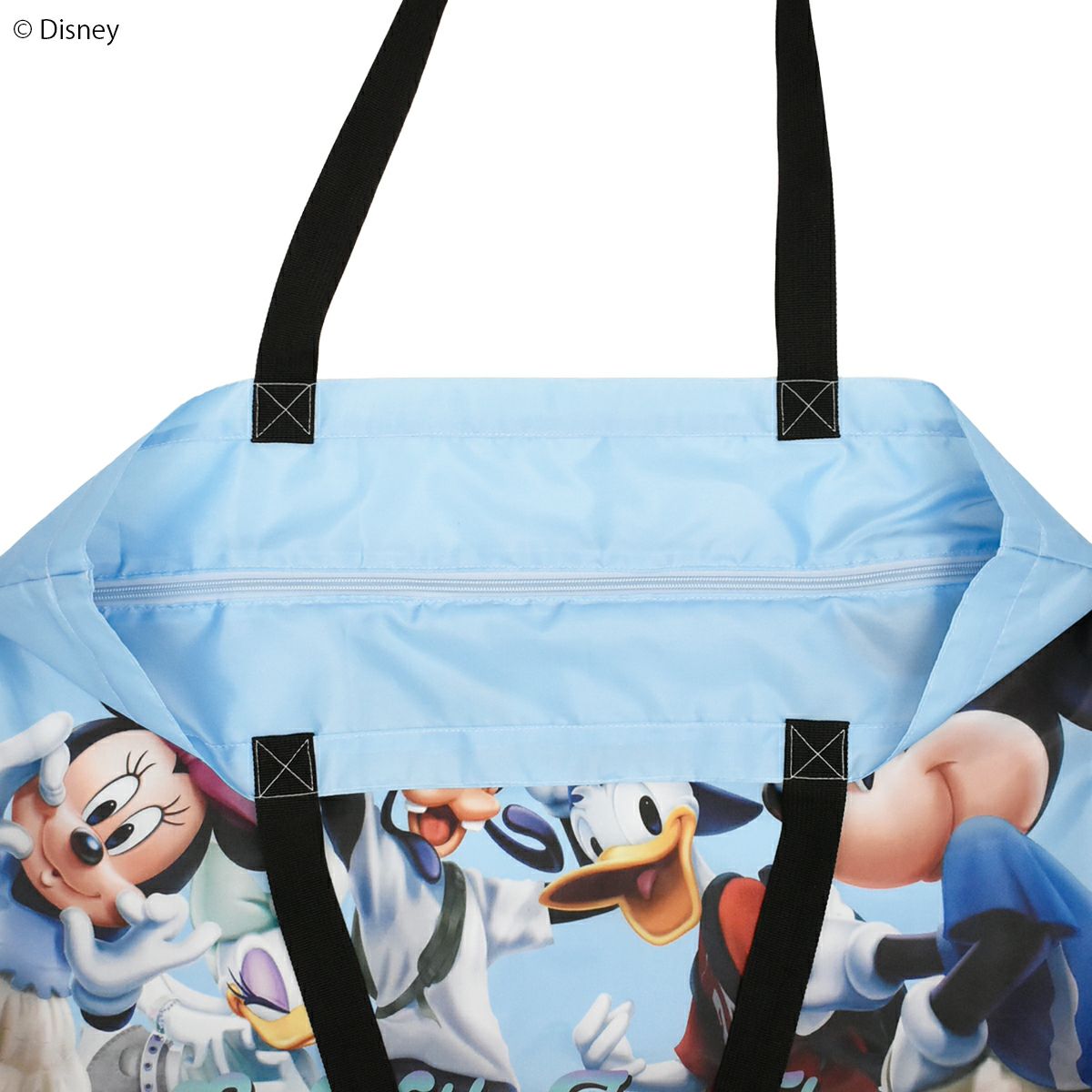 Disney】ミッキー＆フレンズ/ファスナー付きトートバッグ(PONEYCOMB