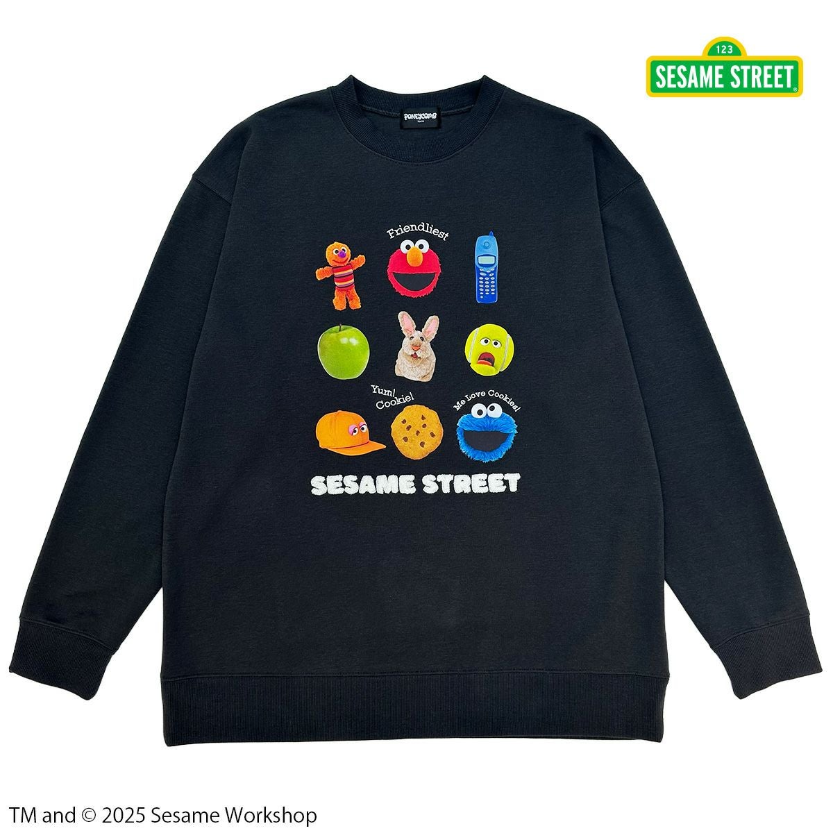 SESAME STREET】クッキーモンスター&エルモ/スウェット(PONEYCOMB