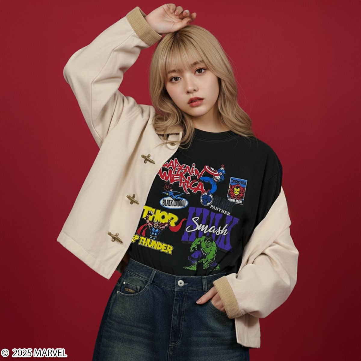 MARVEL】アベンジャーズ/コミックアート/Tシャツ(PONEYCOMB TOKYO