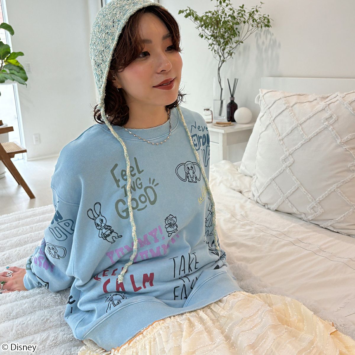 Disney】ズートピア/総柄ヴィンテージ加工スウェット(DOUBLE NAME