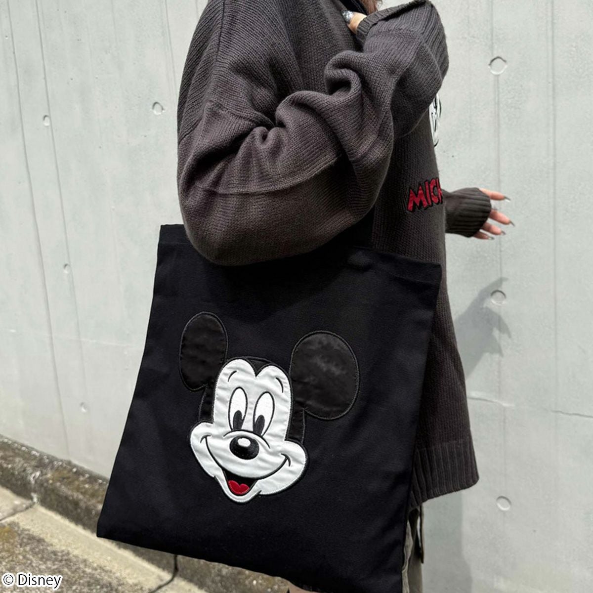 Disney】ミッキーマウス/サテン刺しゅうトートバッグ(4GEEKs by