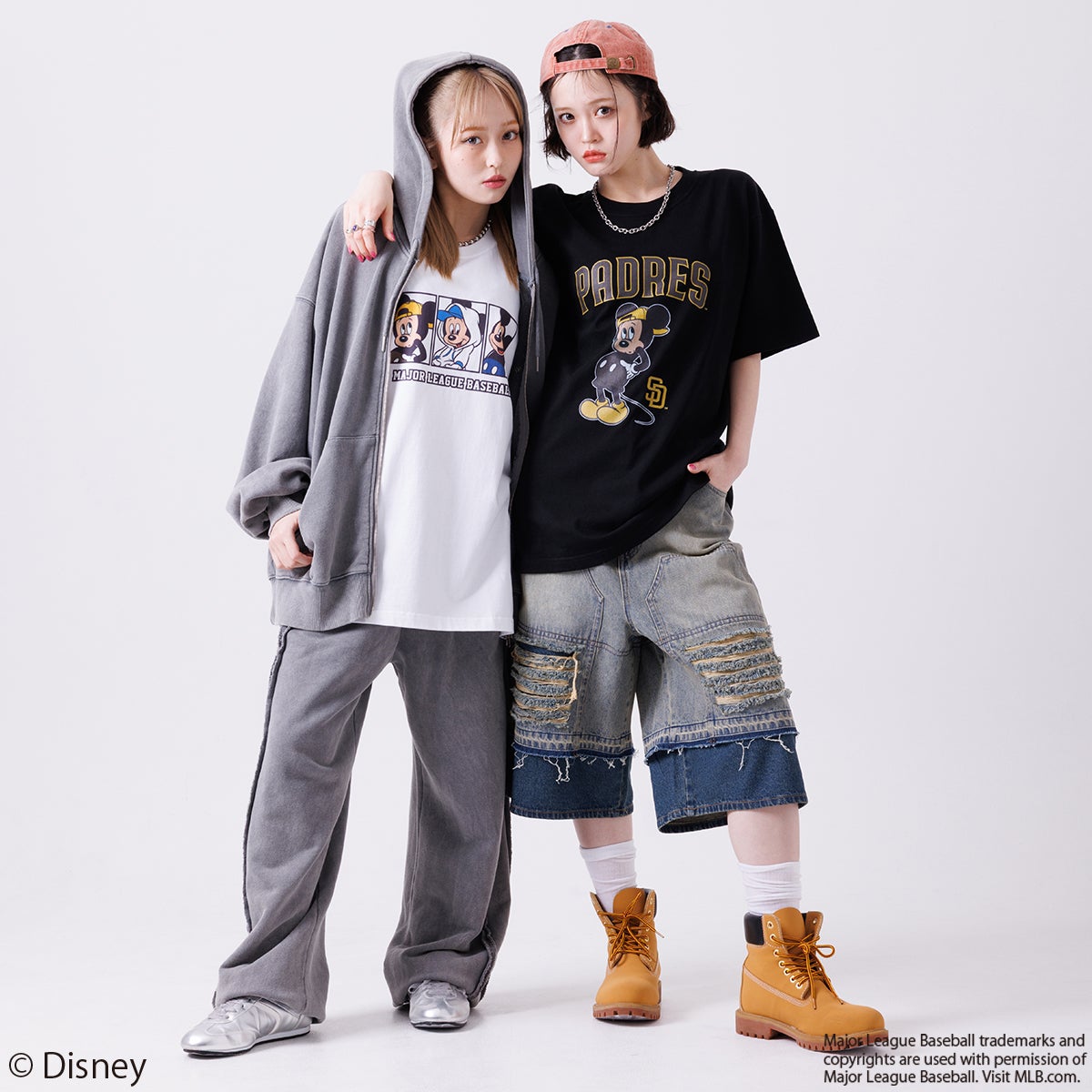 Disney】【MLB】ミッキーマウス/全球団ロゴ/Tシャツ(PONEYCOMB TOKYO