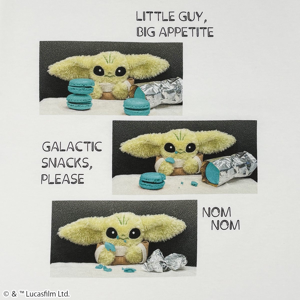 STAR WARS】グローグー/ブルー・マカロン/実写Tシャツ(PONEYCOMB TOKYO