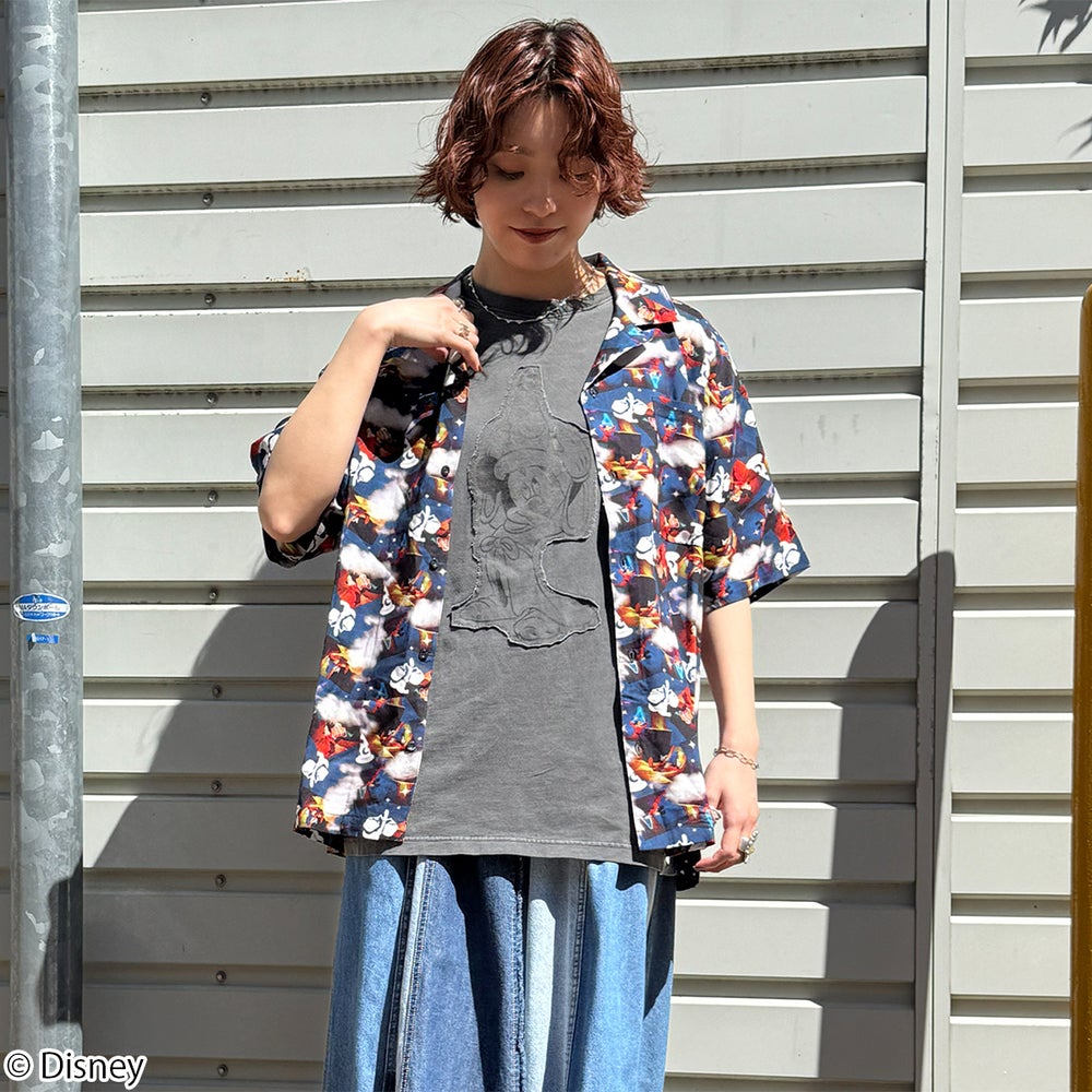 Disney】Fantasia/ソーサラーミッキー/パッチワークTシャツ(PONEYCOMB