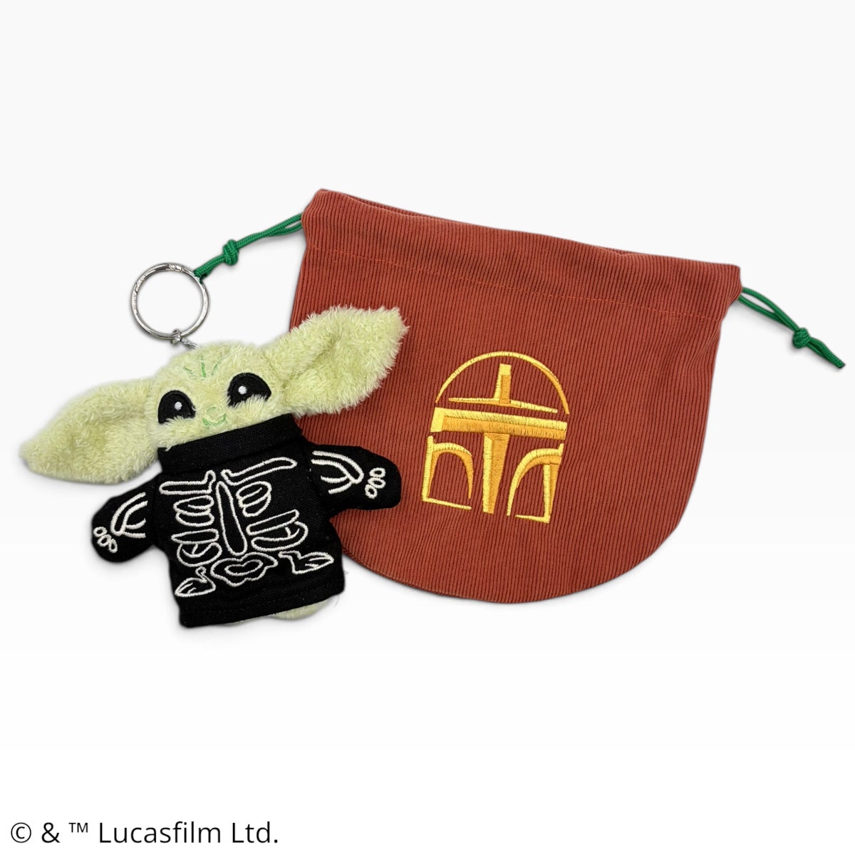 STAR WARS】グローグー/スケルトン/ふわふわマスコットチャーム（巾着